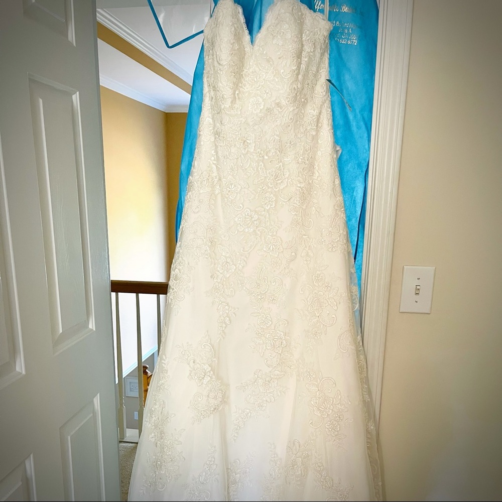 NWT Ivory/Silver Lace A-Line Wedding Dress
